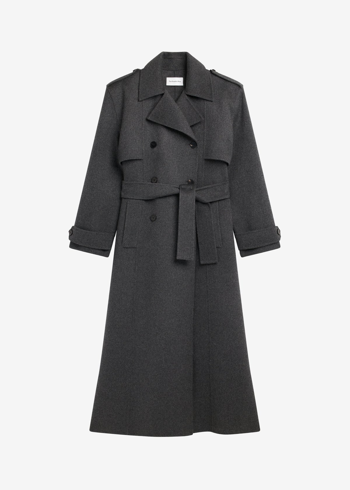 Nikola Padded Trench Coat - Dark Grey Melange β view 7 of 7
