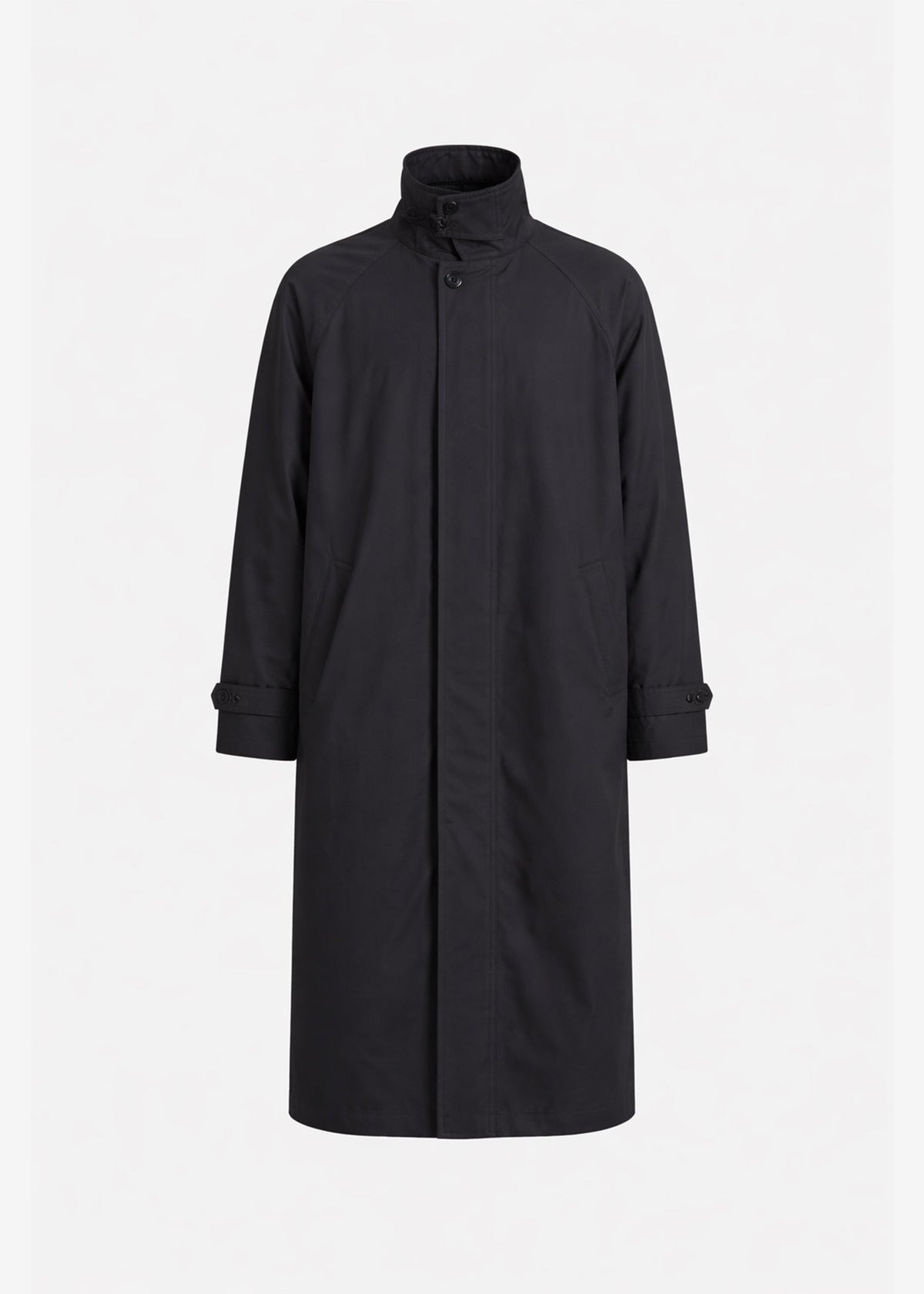 Nils Raglan Sleeve Trench Coat - Black β view 9 of 9