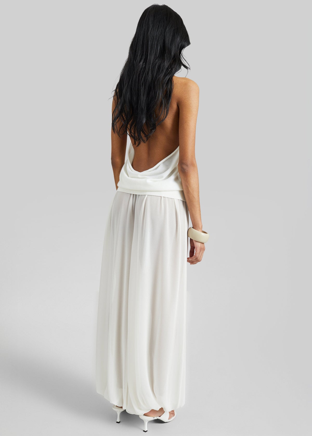 Nimi Knit Halter Top - White β view 8 of 9