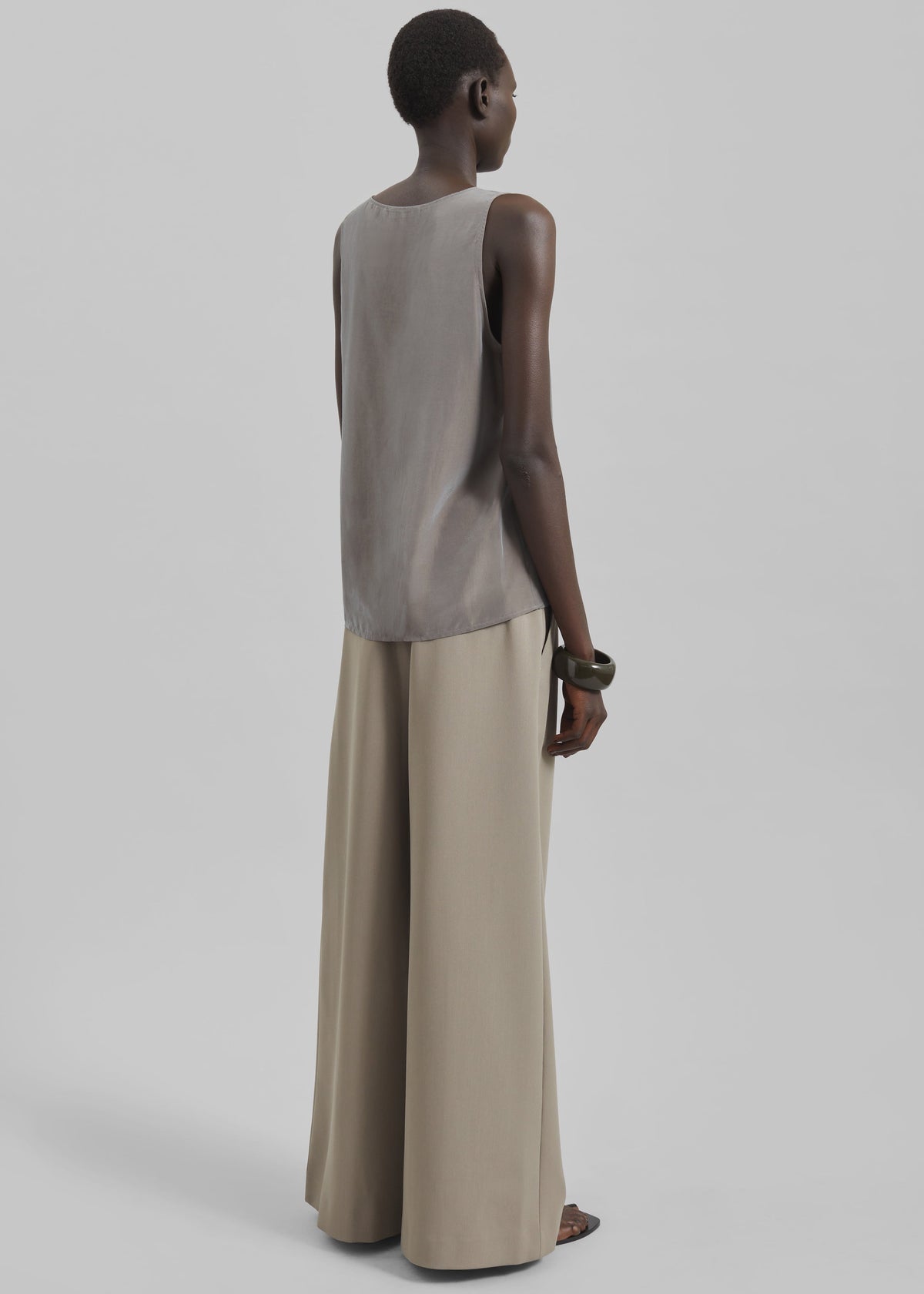 Nivee Lustrous Boxy Tank - Dark Taupe β view 9 of 10