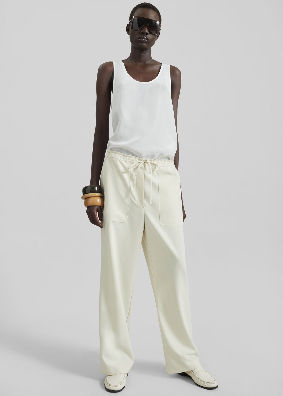 Nivee Lustrous Boxy Tank - Ivory β view 6 of 8