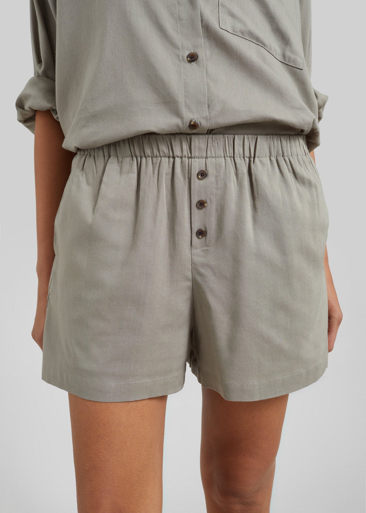 Noja Fluid Boxer Shorts - Pale Olive β view 3 of 6