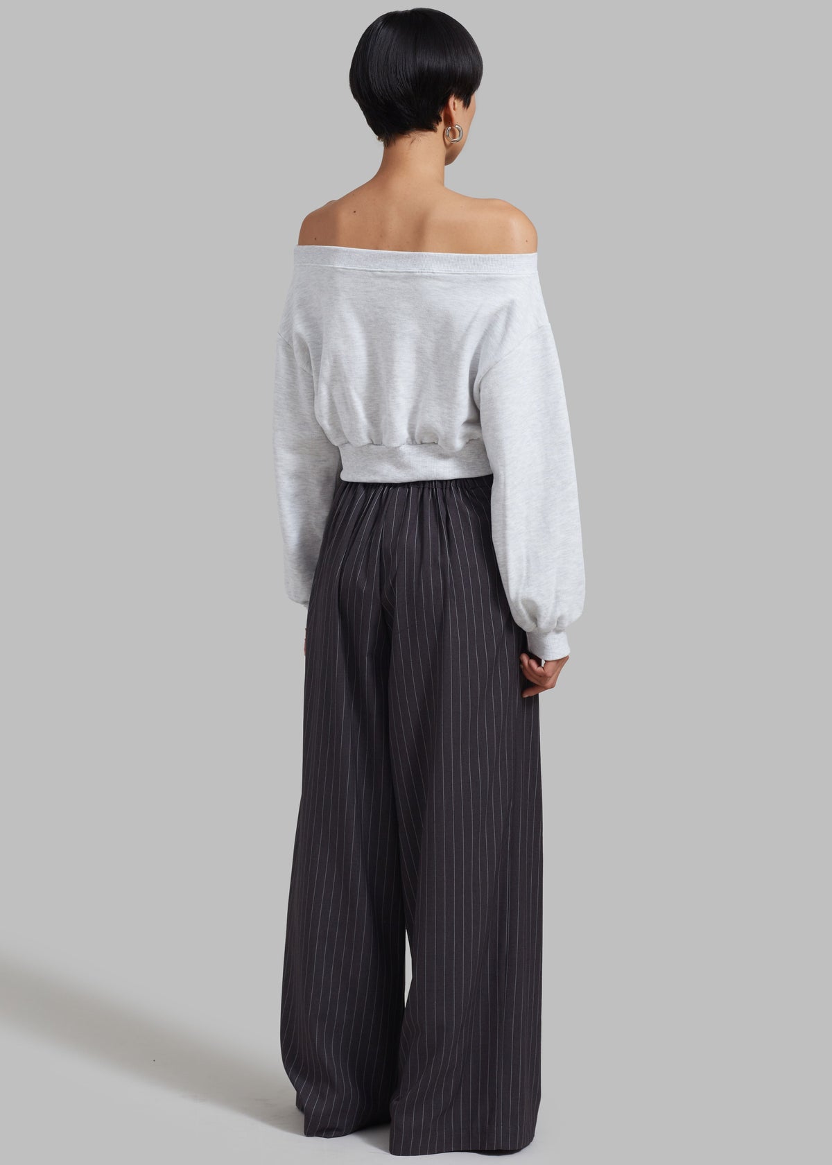 Noor Wide Pants - Grey Pinstripe β view 12 of 12