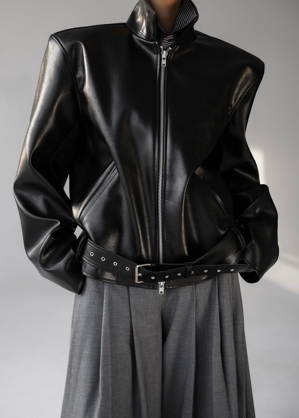 Norbury Faux Leather Jacket - Black β view 6 of 10