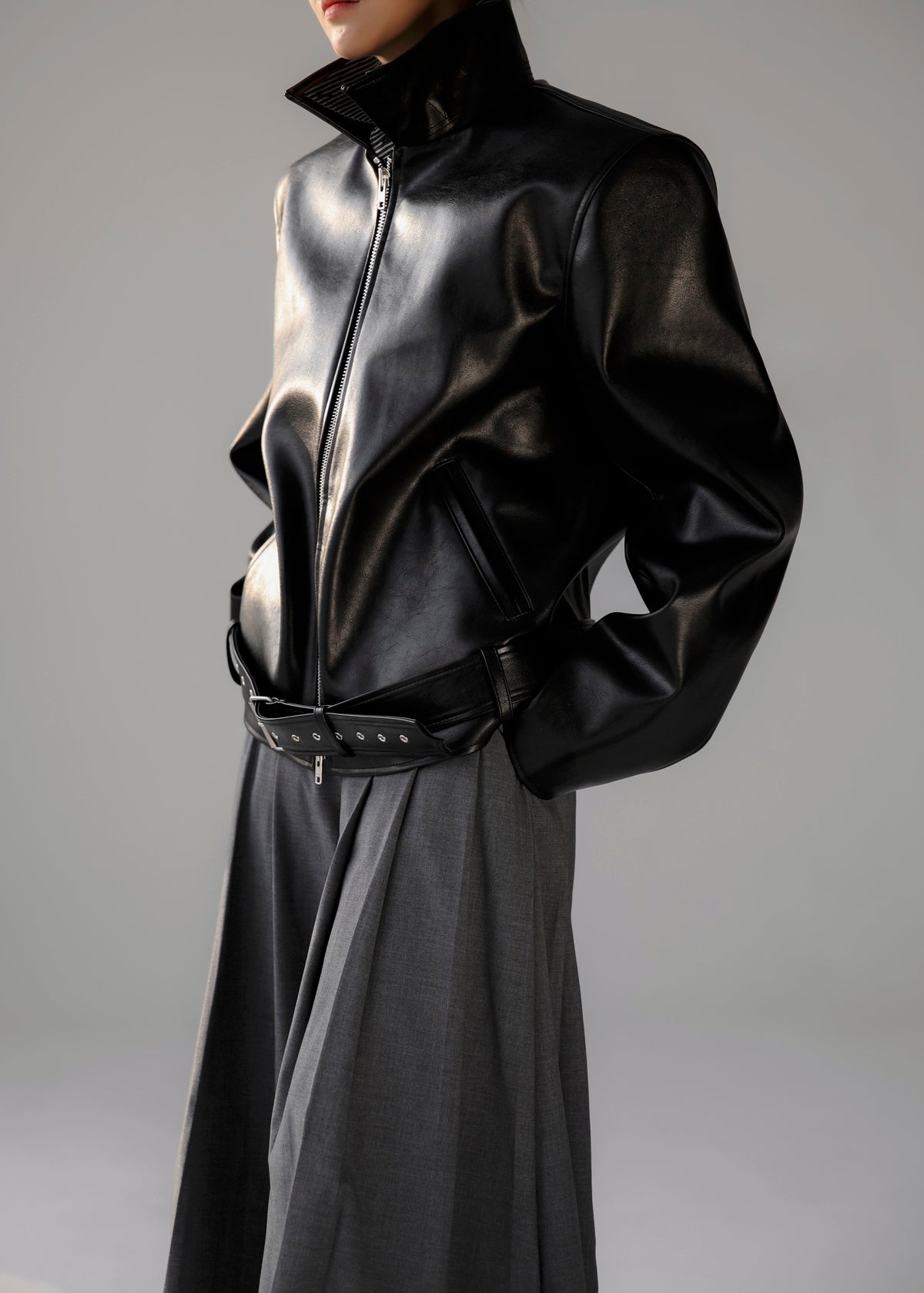 Norbury Faux Leather Jacket - Black β view 8 of 10