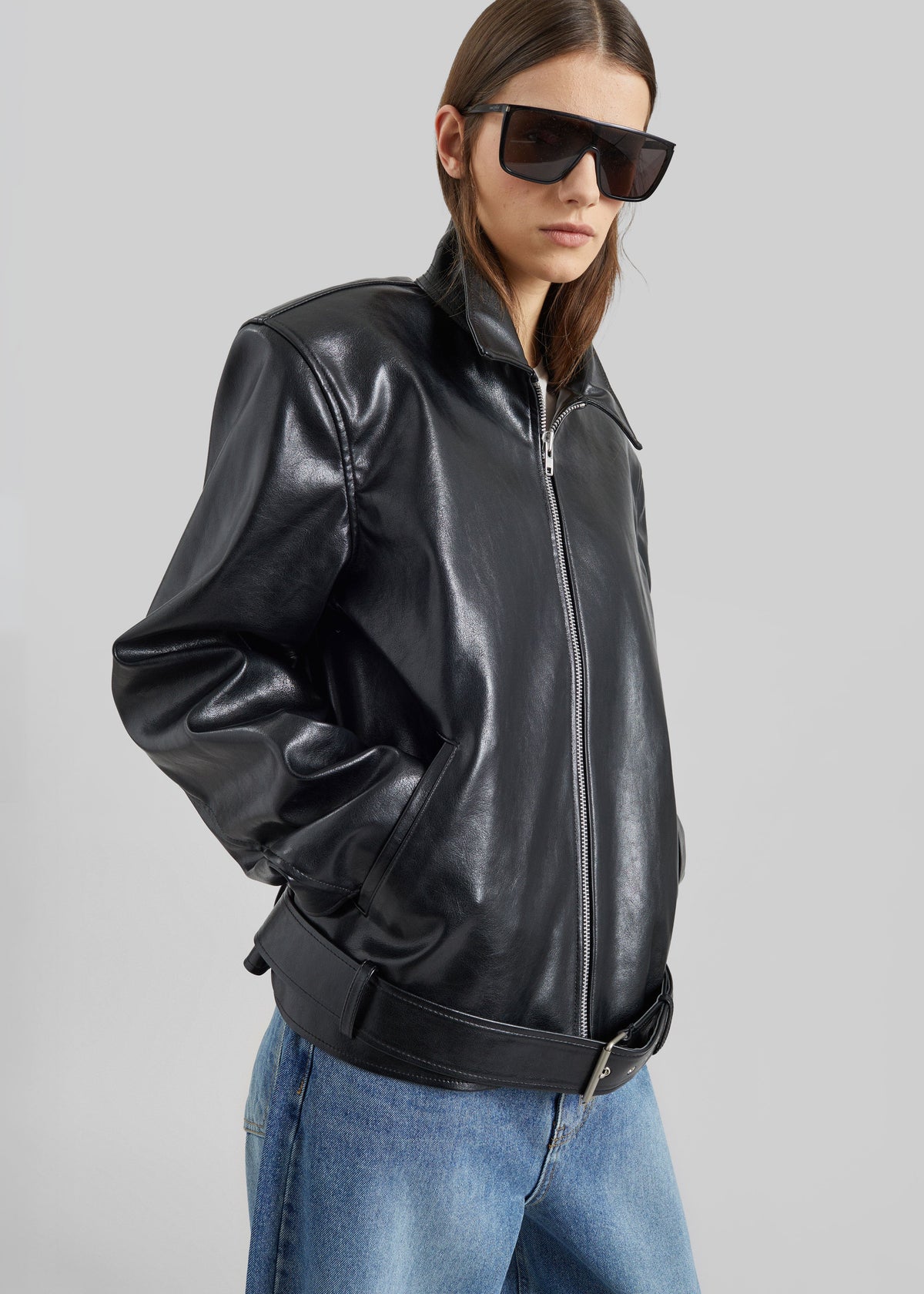 Norbury Faux Leather Jacket - Black β view 3 of 10