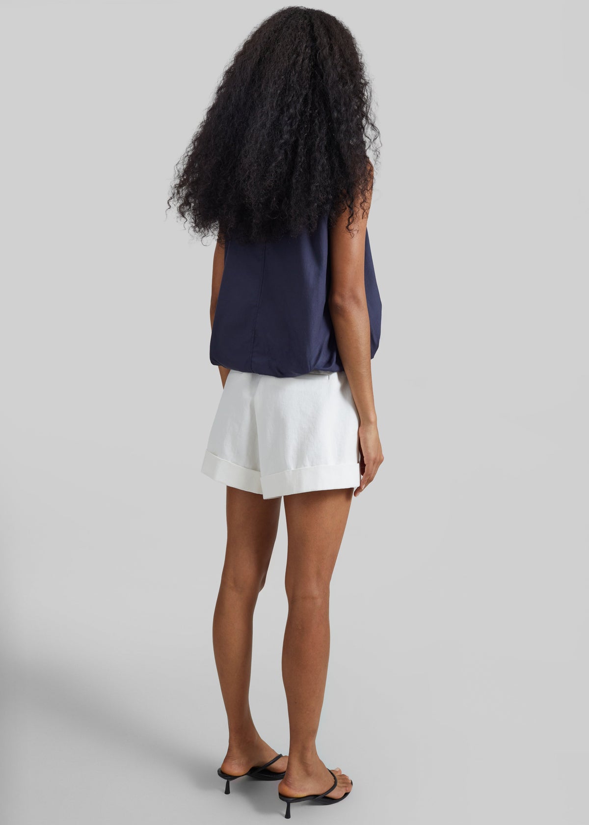 Norea Sleeveless Balloon Top - Navy β view 5 of 6