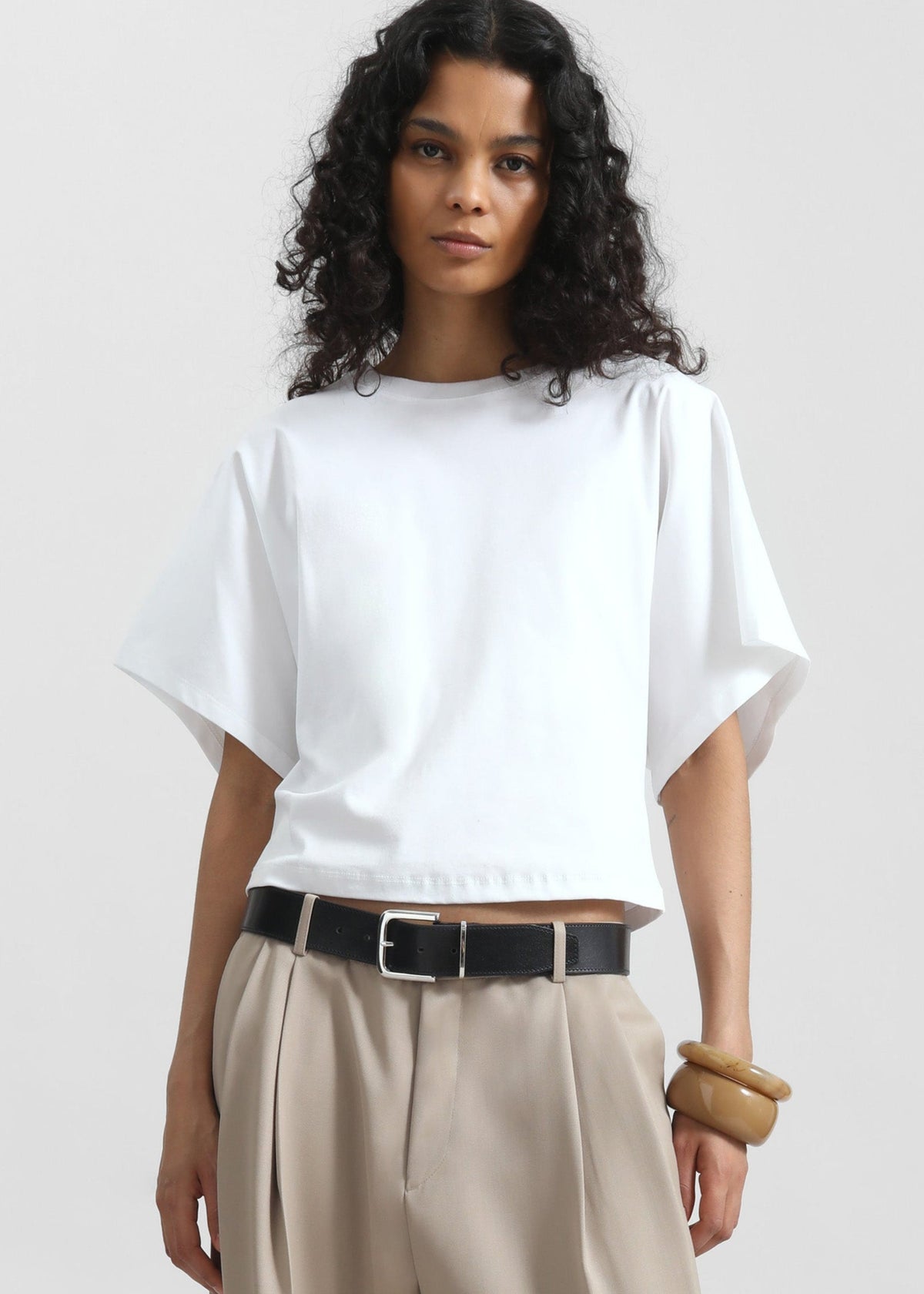 Noya Dolman Sleeve Tee - White β view 2 of 5