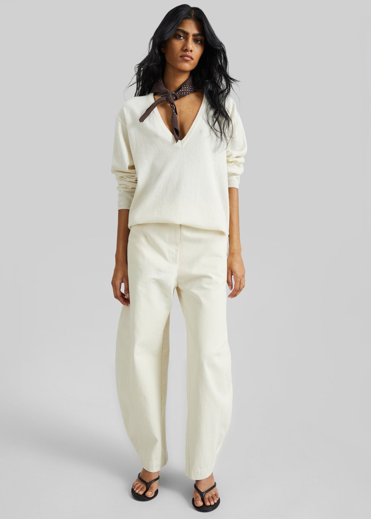 Noyon Barrel Leg Pants - Cream β view 4 of 7
