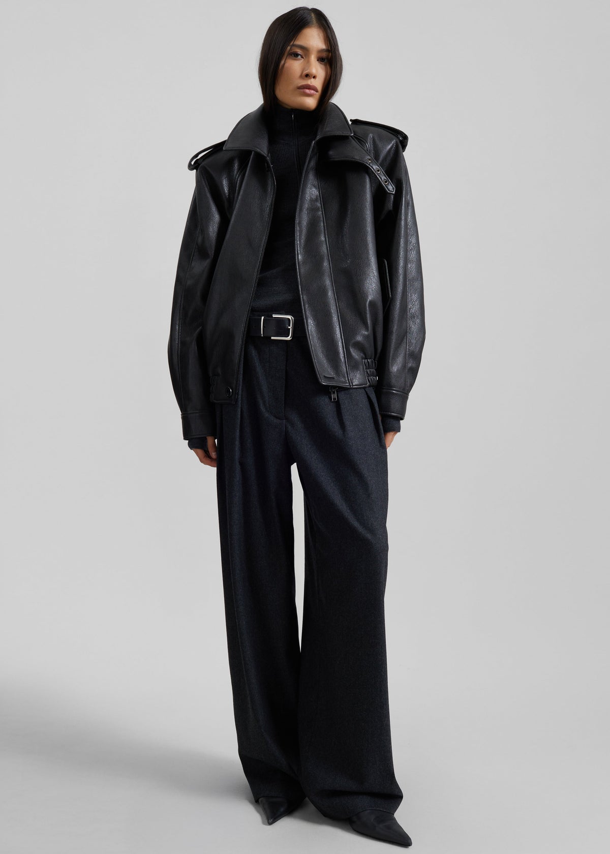 Nyland Faux Leather Padded Jacket - Black β view 4 of 13