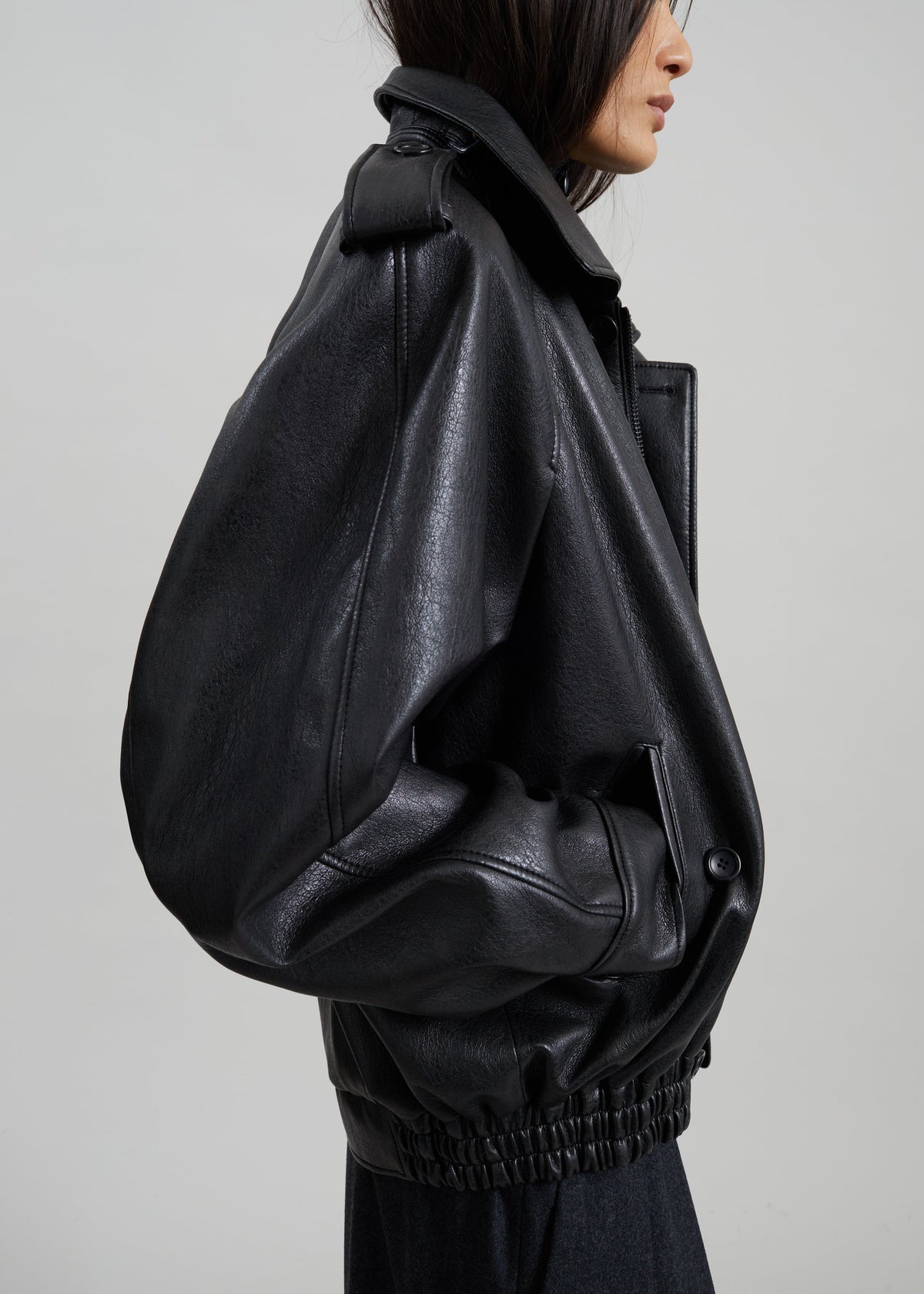 Nyland Faux Leather Padded Jacket - Black β view 5 of 13