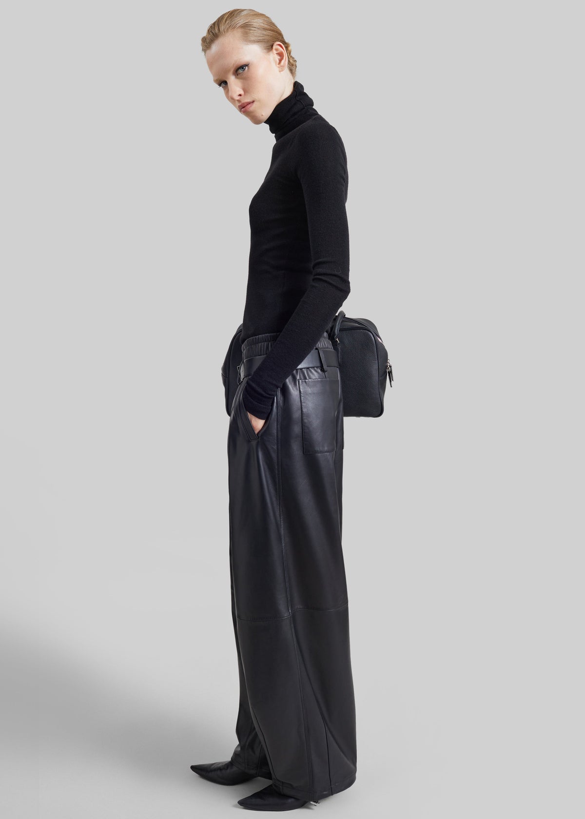 Oakdale Leather Track Pants - Black β view 5 of 8