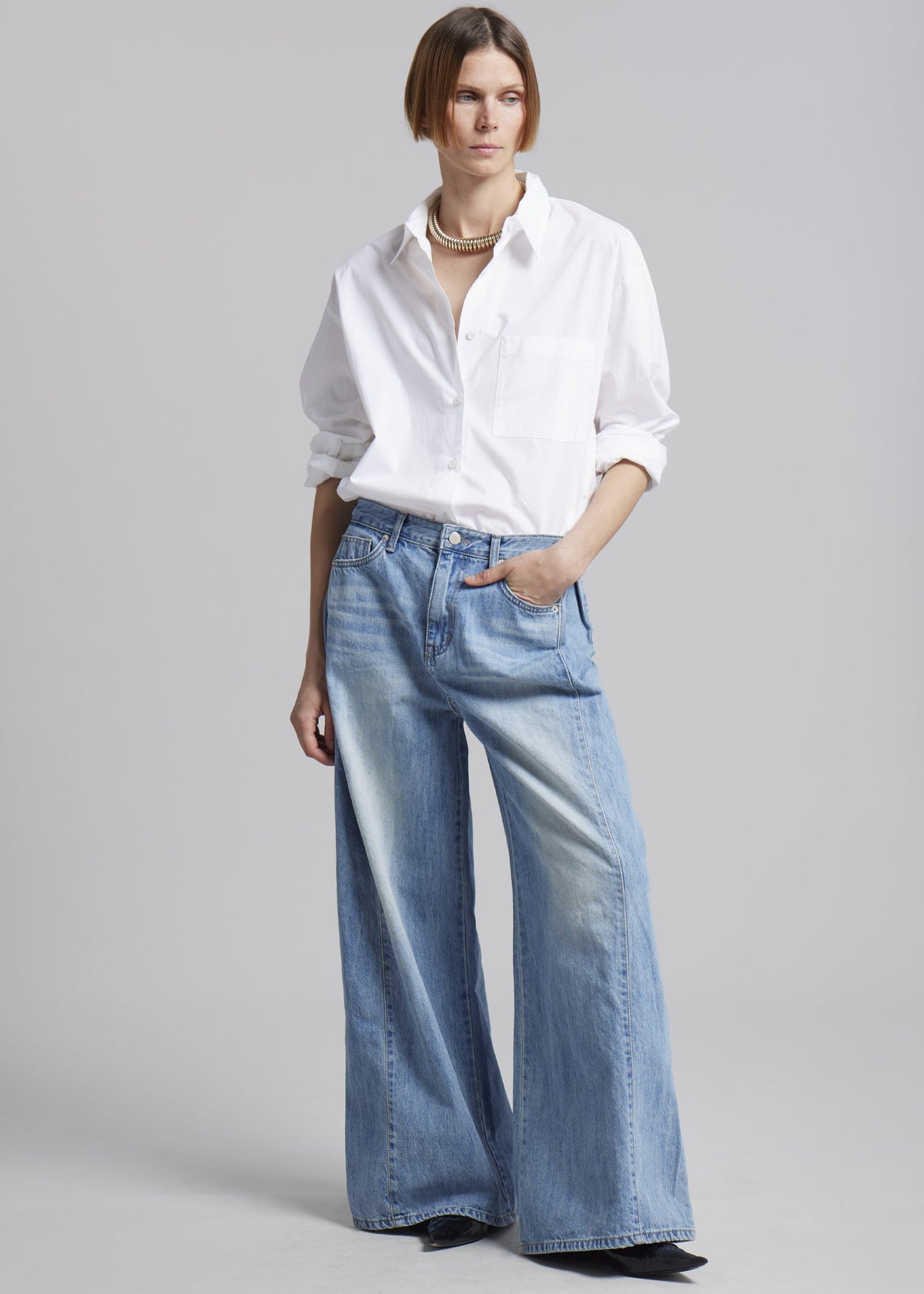 Oakley Wide Leg Jeans - Blue Wash β view 6 of 14