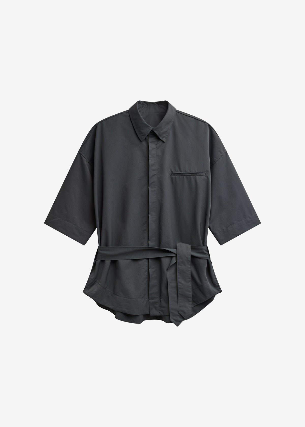 Odesa Belted Shirt - Charcoal β view 6 of 6
