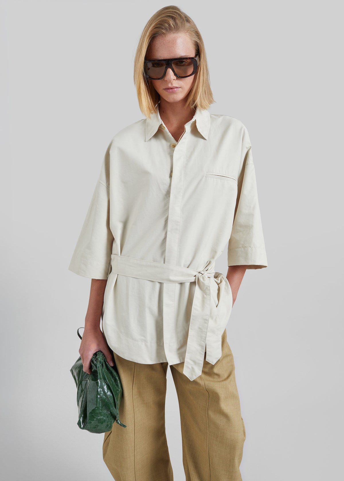 Odesa Belted Shirt - Light Beige β view 5 of 7