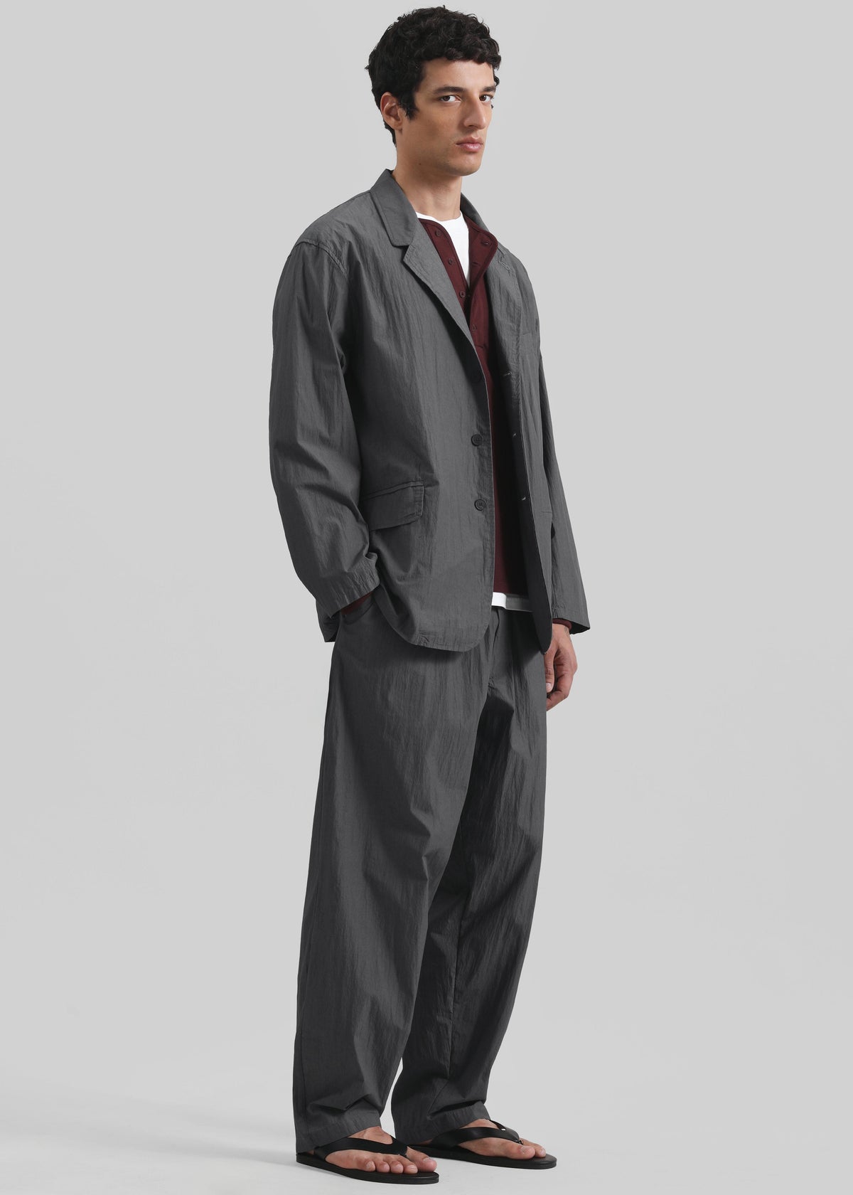 Ohio Crinkled Poplin Pants - Slate Grey β view 6 of 11