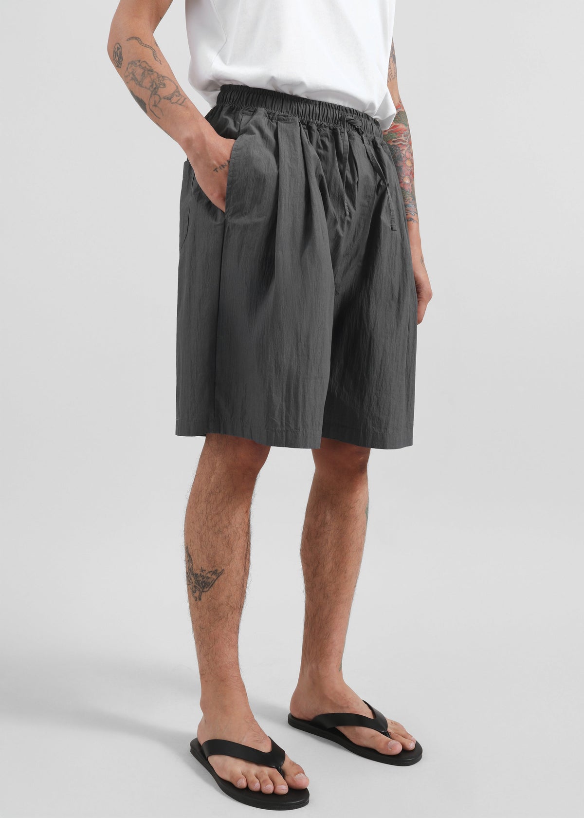 Ohio Crinkled Poplin Shorts - Slate Grey β view 5 of 7