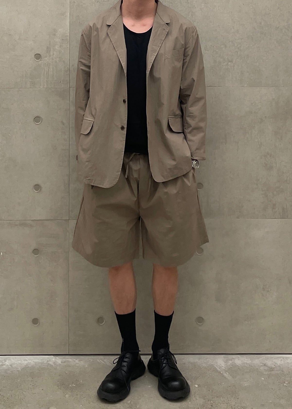 Ohio Crinkled Poplin Blazer - Taupe β view 10 of 13