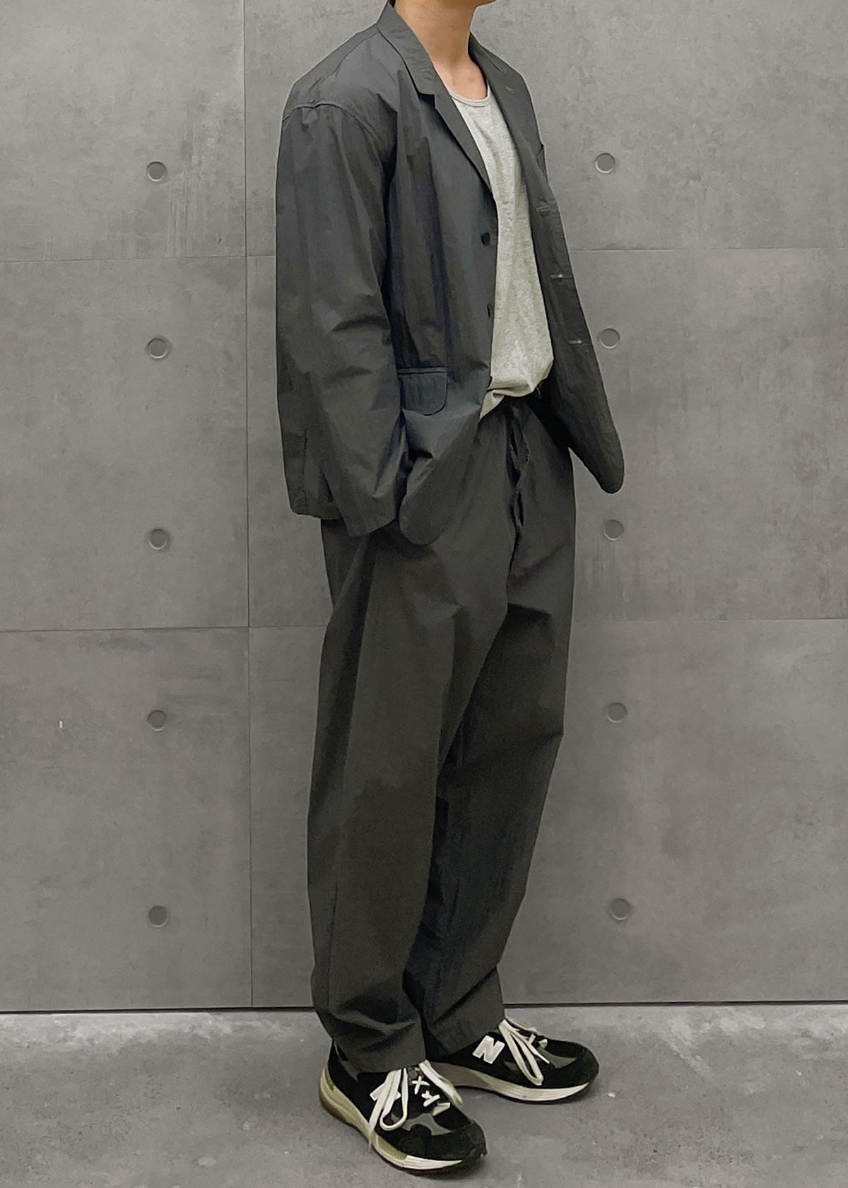Ohio Crinkled Poplin Blazer - Slate Grey β view 6 of 10
