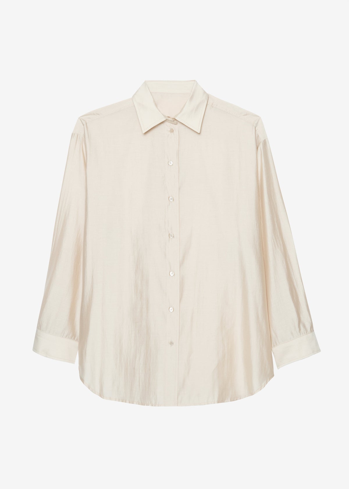 Ola Semi-Sheer Button Up Shirt - Ivory β view 8 of 8