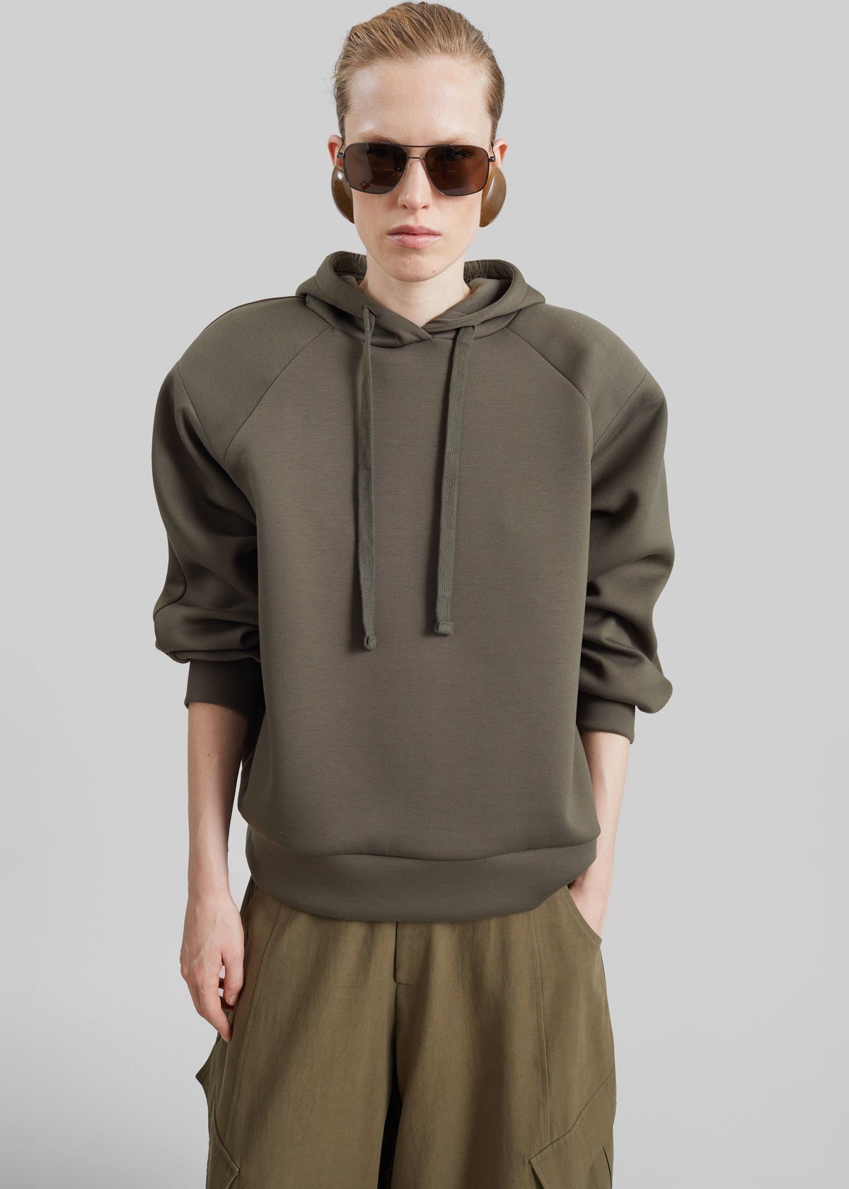 Olian Neoprene Hoodie - Dark Olive β view 4 of 7