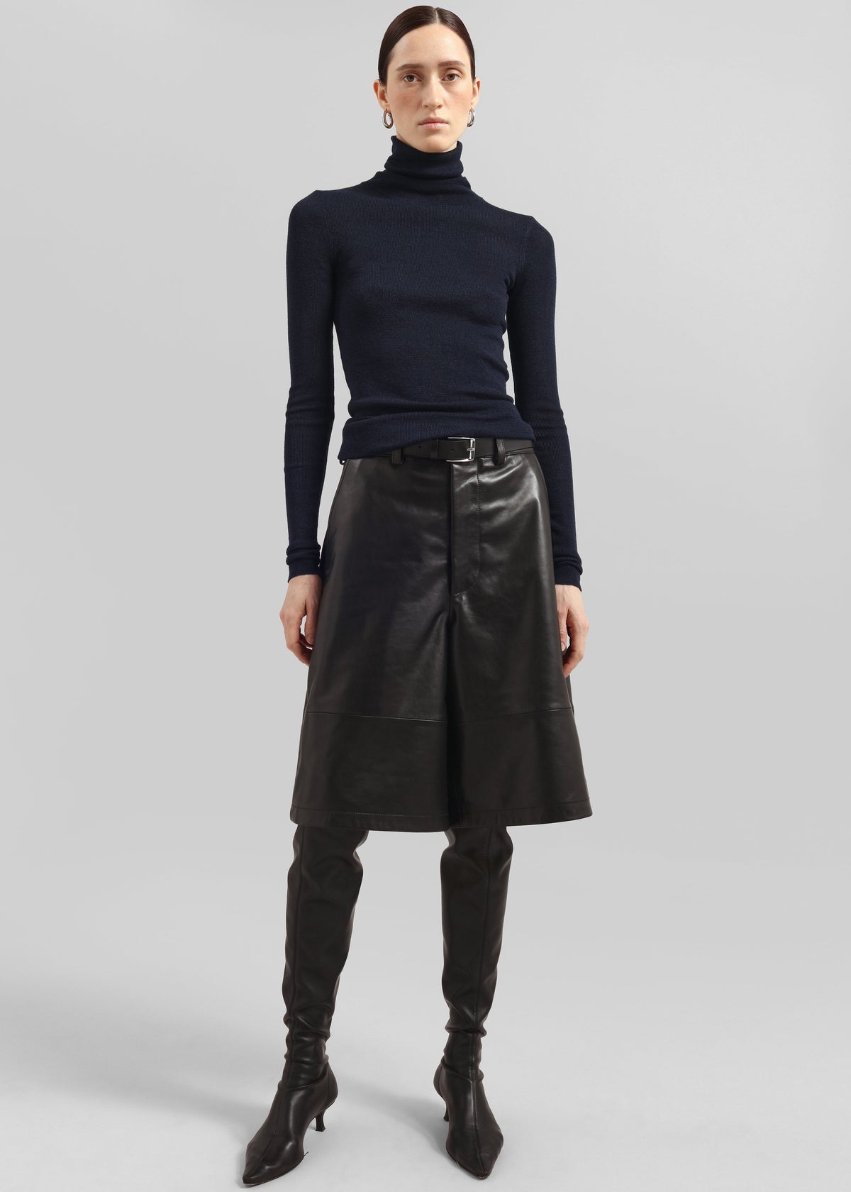 Olivia Leather Bermuda Shorts - Black β view 5 of 12