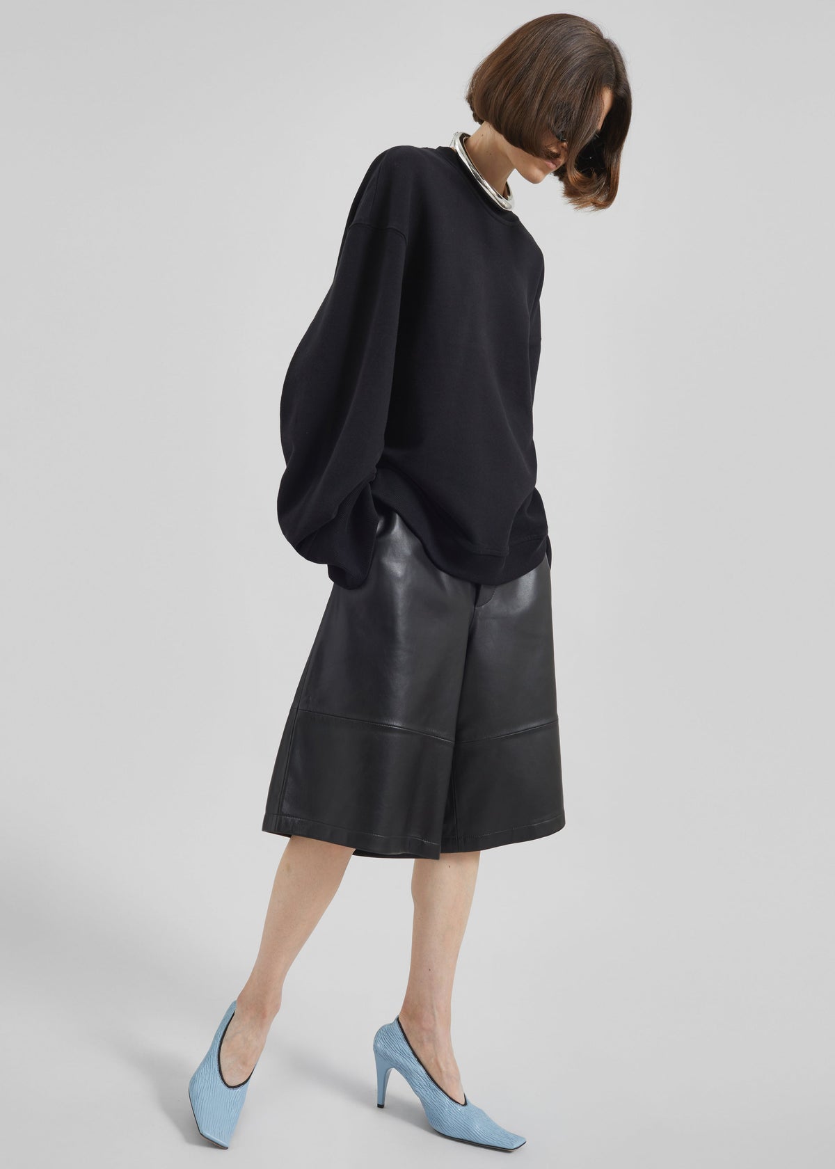 Olivia Leather Bermuda Shorts - Black β view 8 of 12