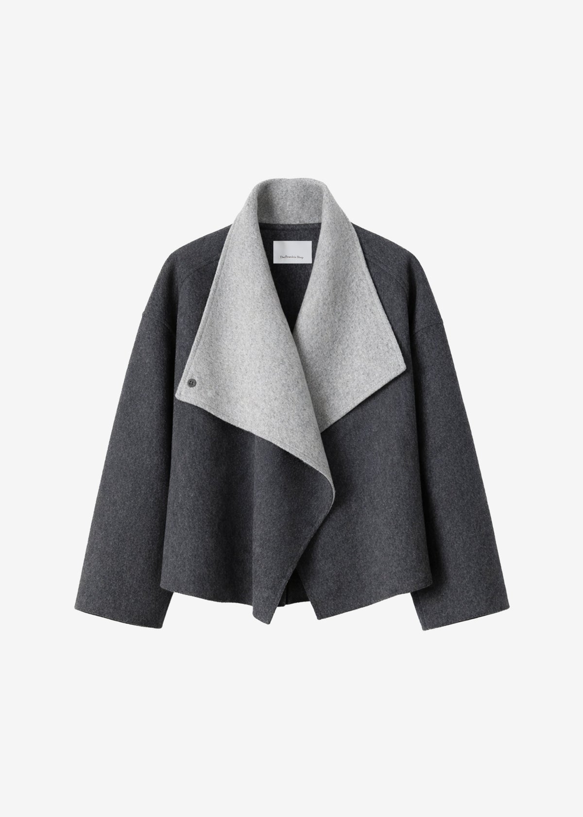 Onelle Wool Reversible Short Coat - Grey β view 7 of 7