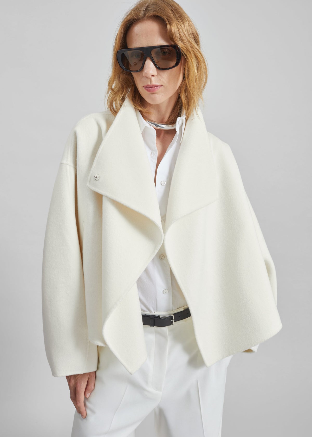 Onelle Wool Short Coat - White β view 5 of 12