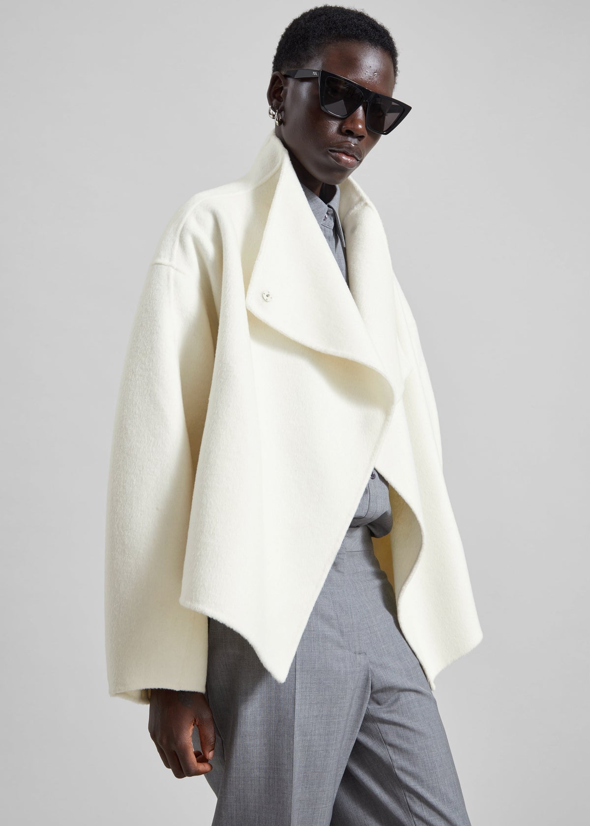 Onelle Wool Short Coat - White β view 3 of 12