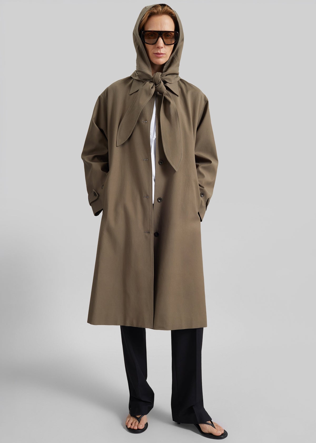 Orly Detachable Hood Trench Coat - Brown β view 5 of 8