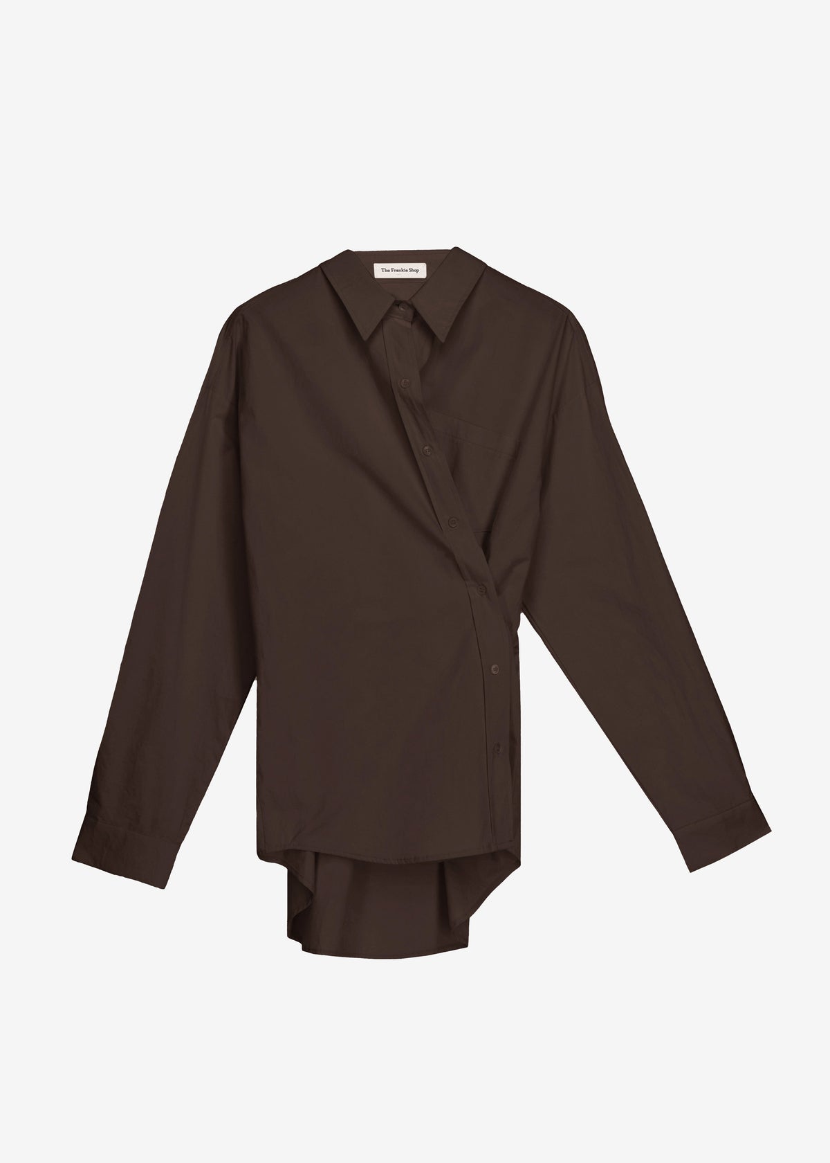 Ornella Side Button-Up Shirt - Brown β view 7 of 7
