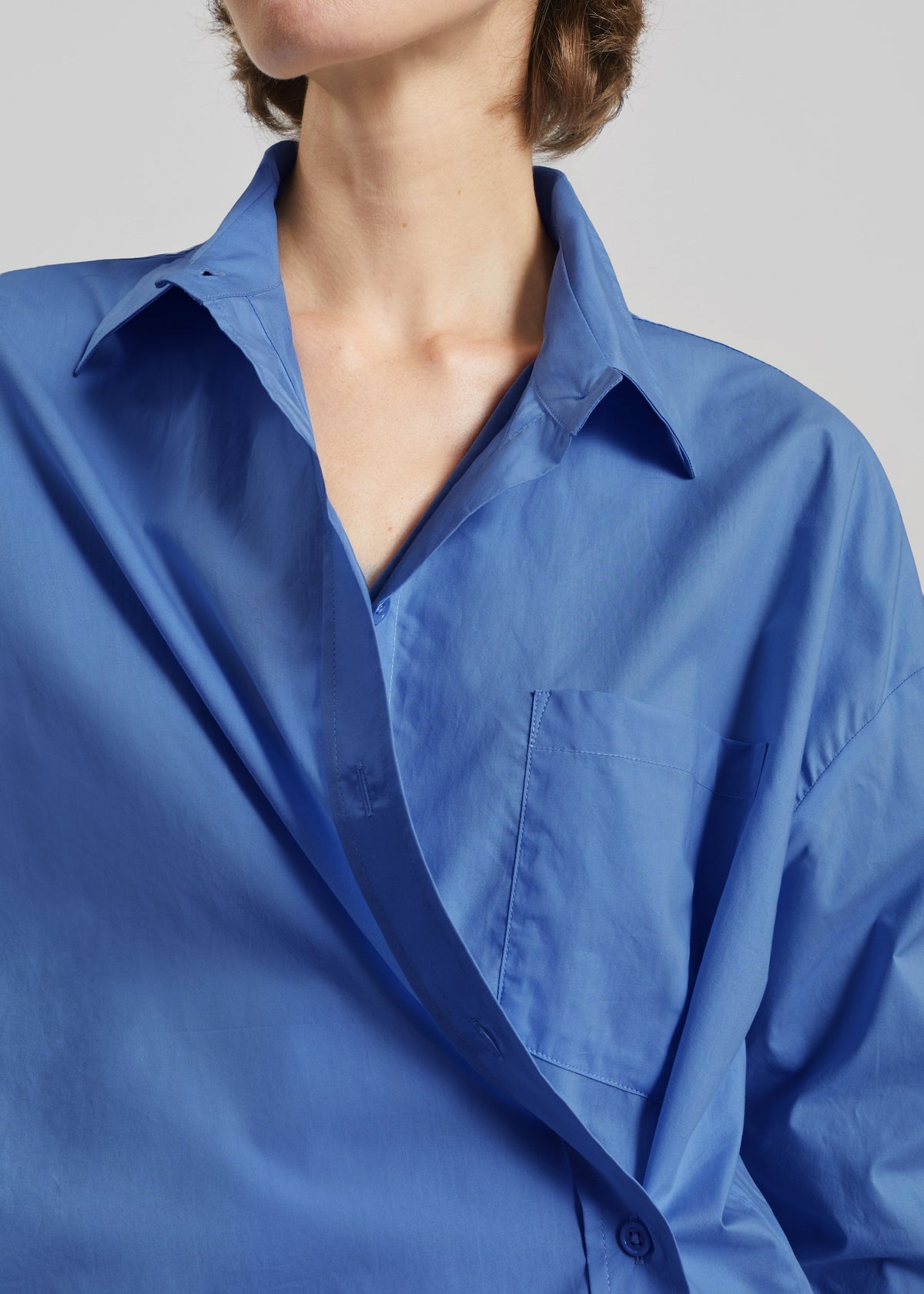 Ornella Side Button-Up Shirt - Cobalt β view 4 of 6