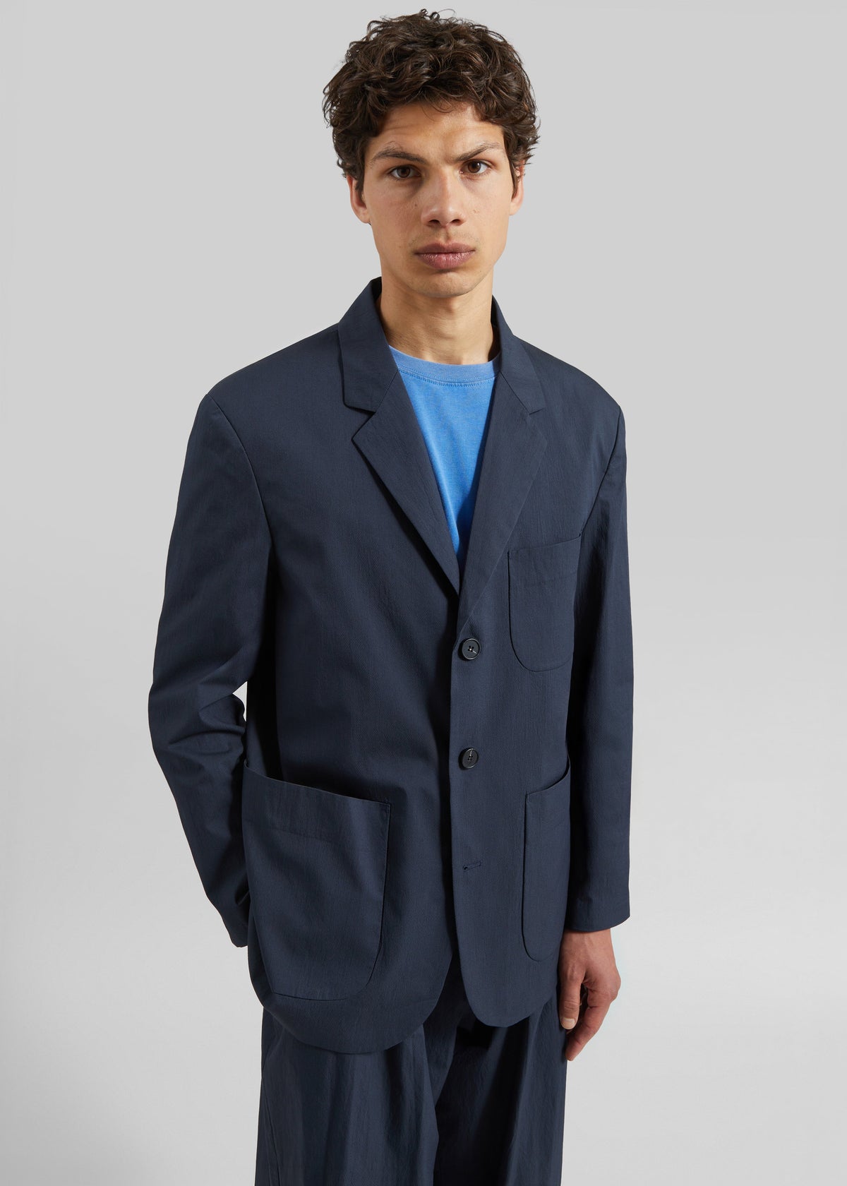 Osaka Single Breasted Blazer - Navy β view 6 of 8