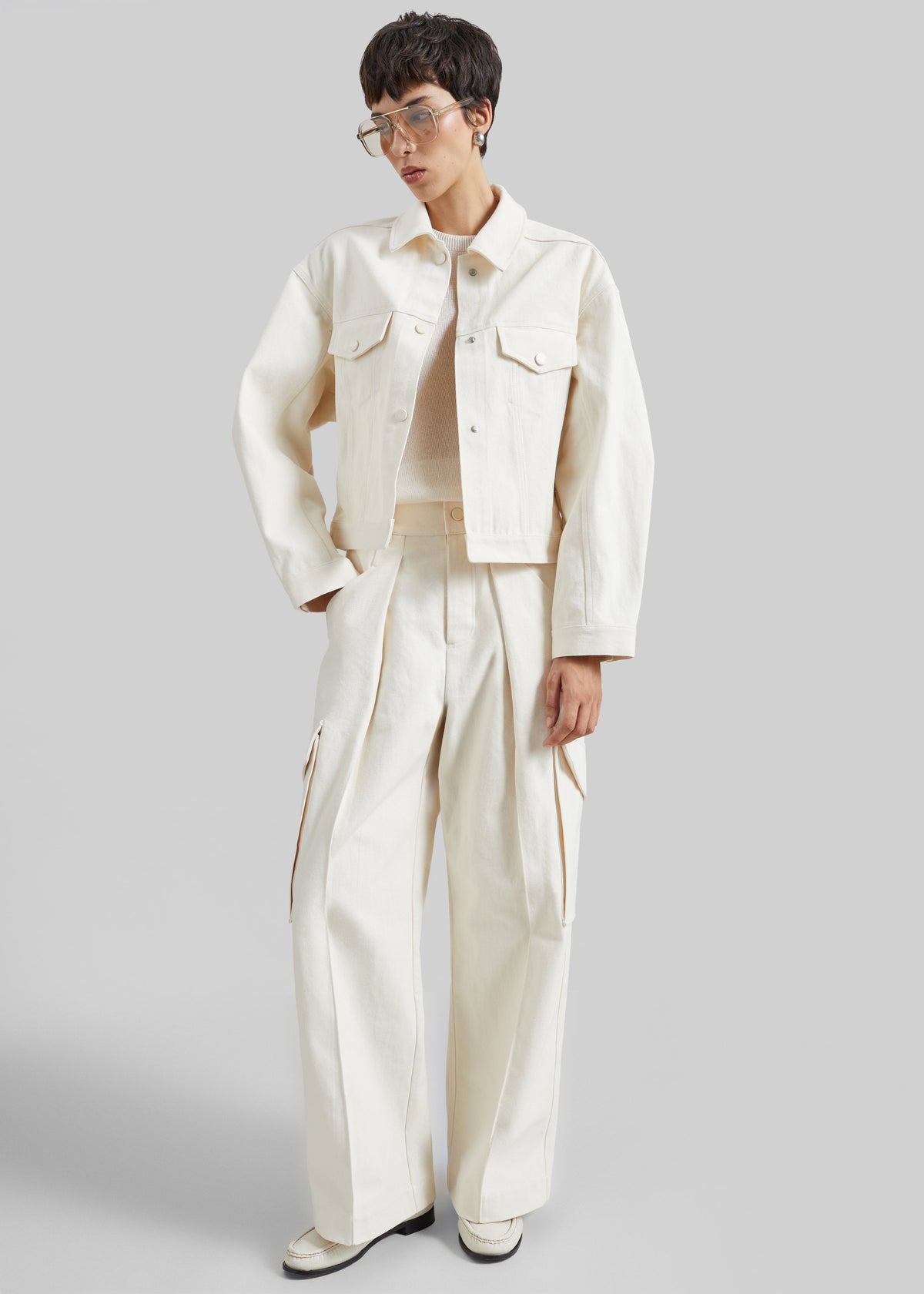 Oslo Cotton Cargo Pants - Beige β view 6 of 10