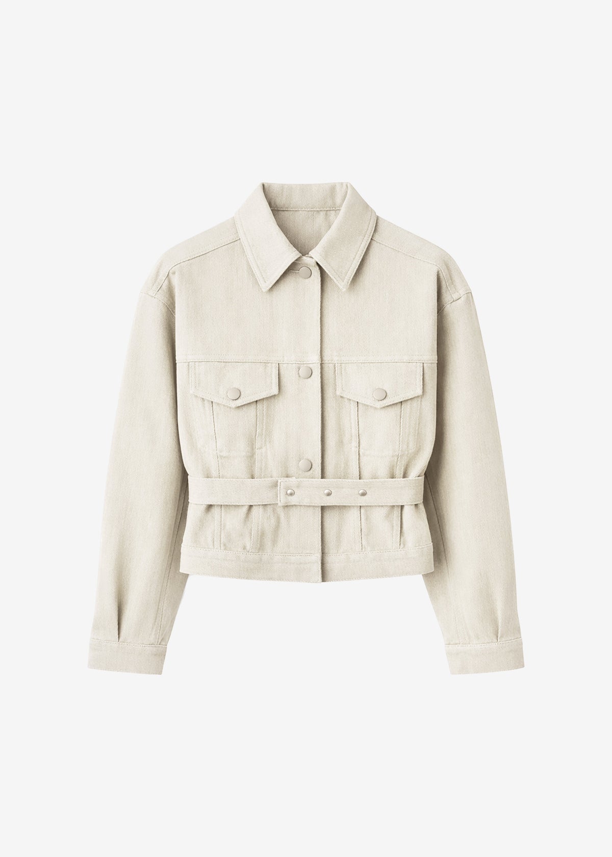 Oslo Cotton Cinched Jacket - Beige β view 9 of 9