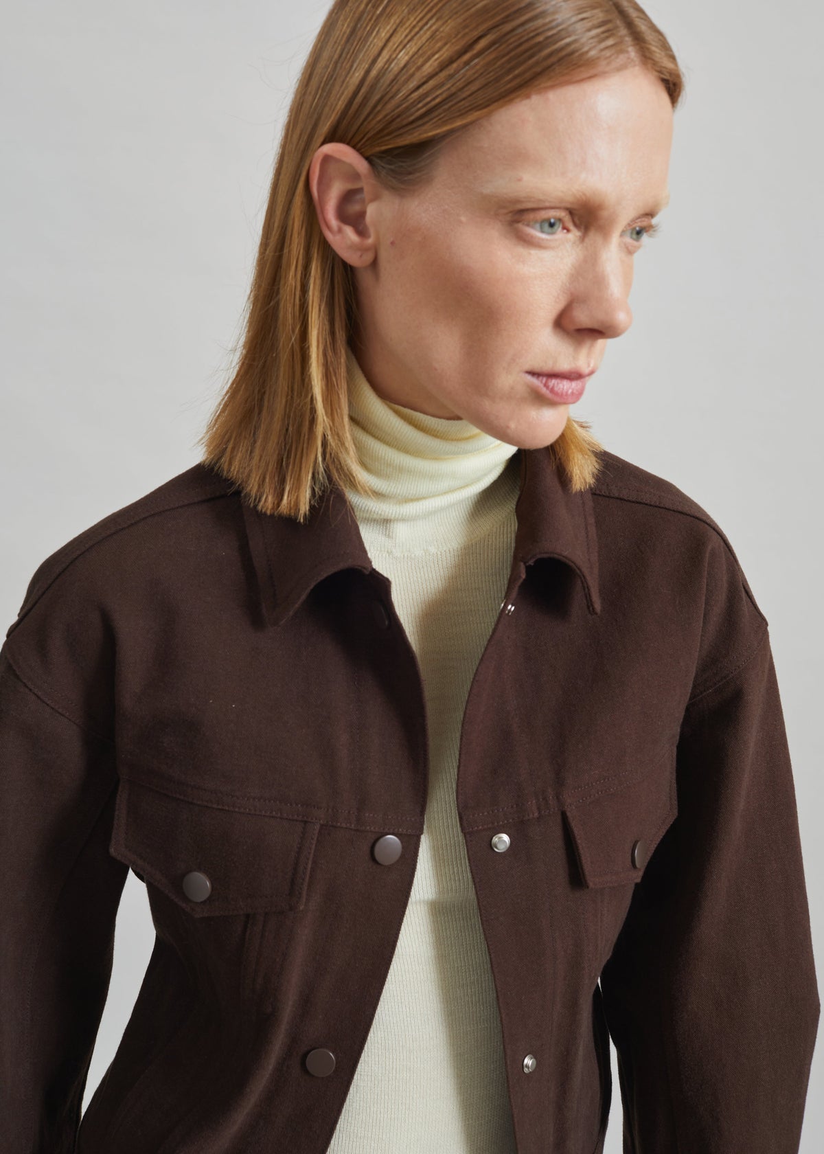 Oslo Cotton Cinched Jacket - Brown β view 4 of 8