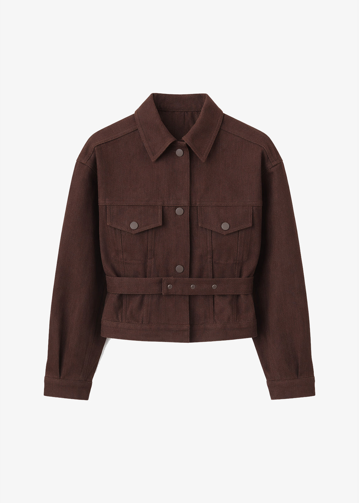 Oslo Cotton Cinched Jacket - Brown β view 8 of 8