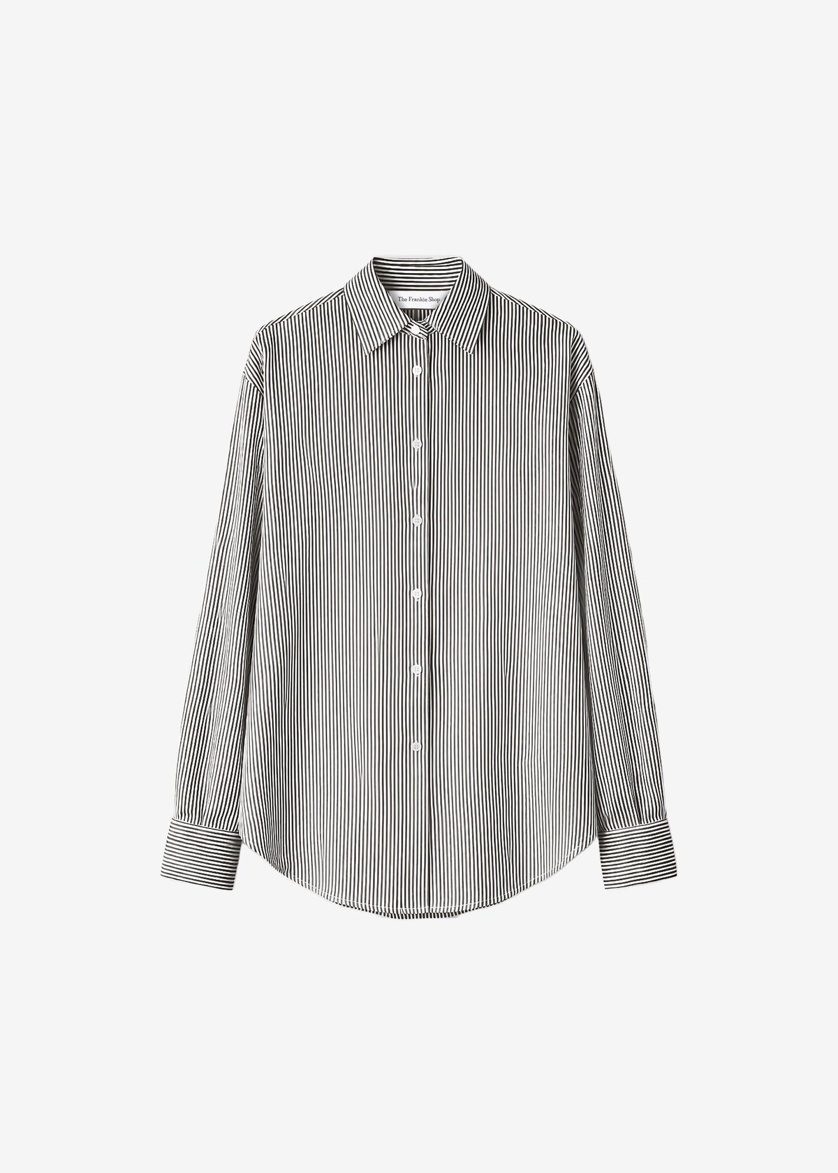 Lui Striped Silk Shirt - Black/White Stripe β view 9 of 9