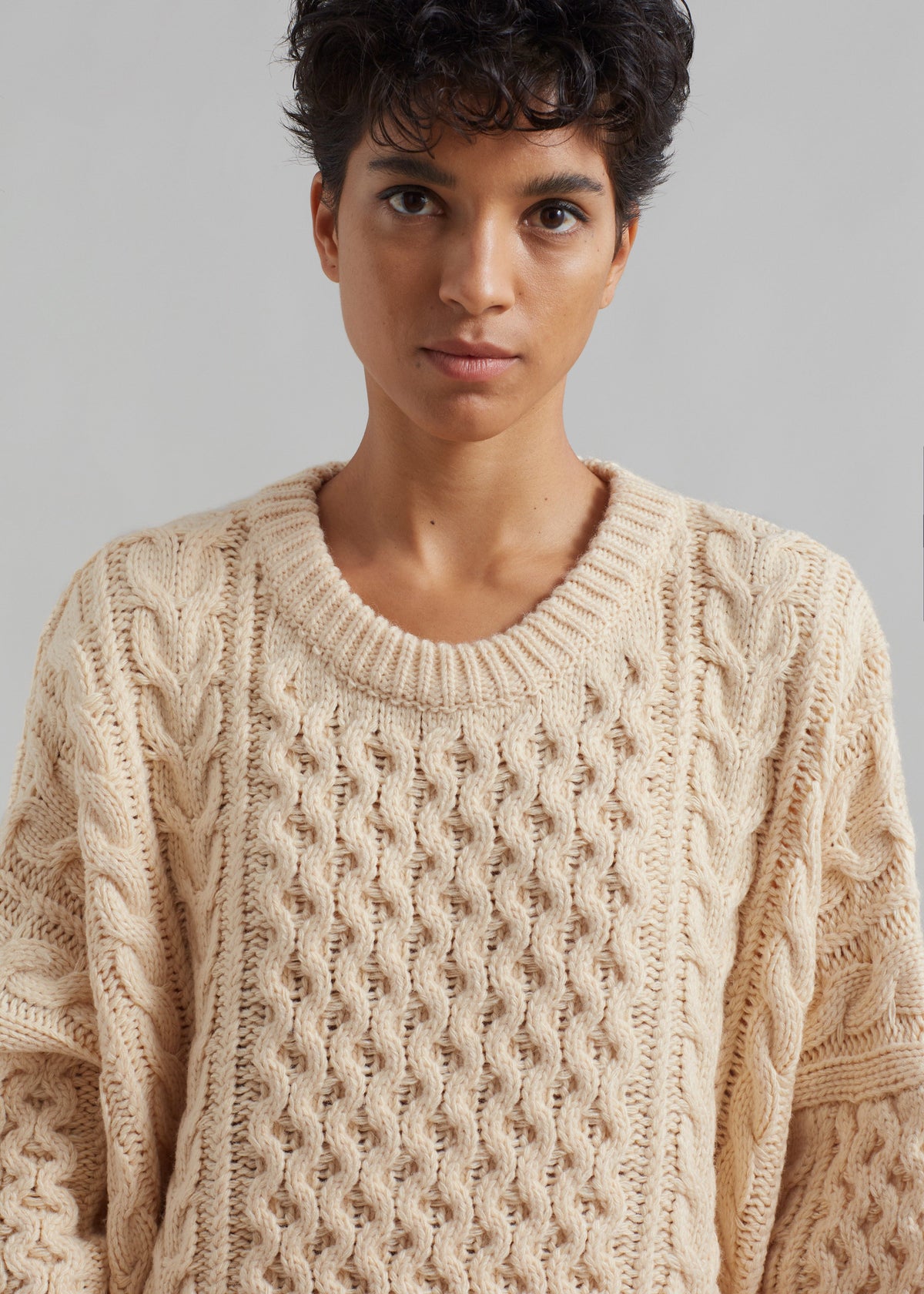 Pailey Braided Sweater - Cream β view 4 of 9