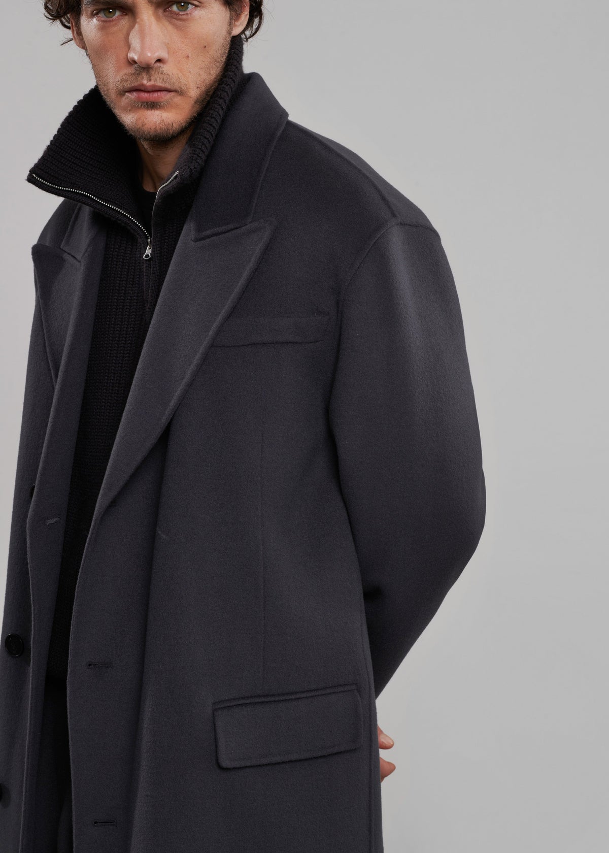 Paxton Wool Coat - Dark Grey β view 4 of 8