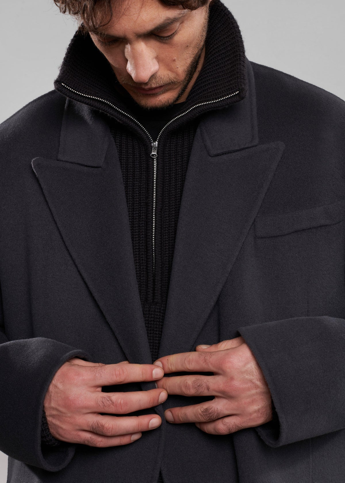 Paxton Wool Coat - Dark Grey β view 6 of 8
