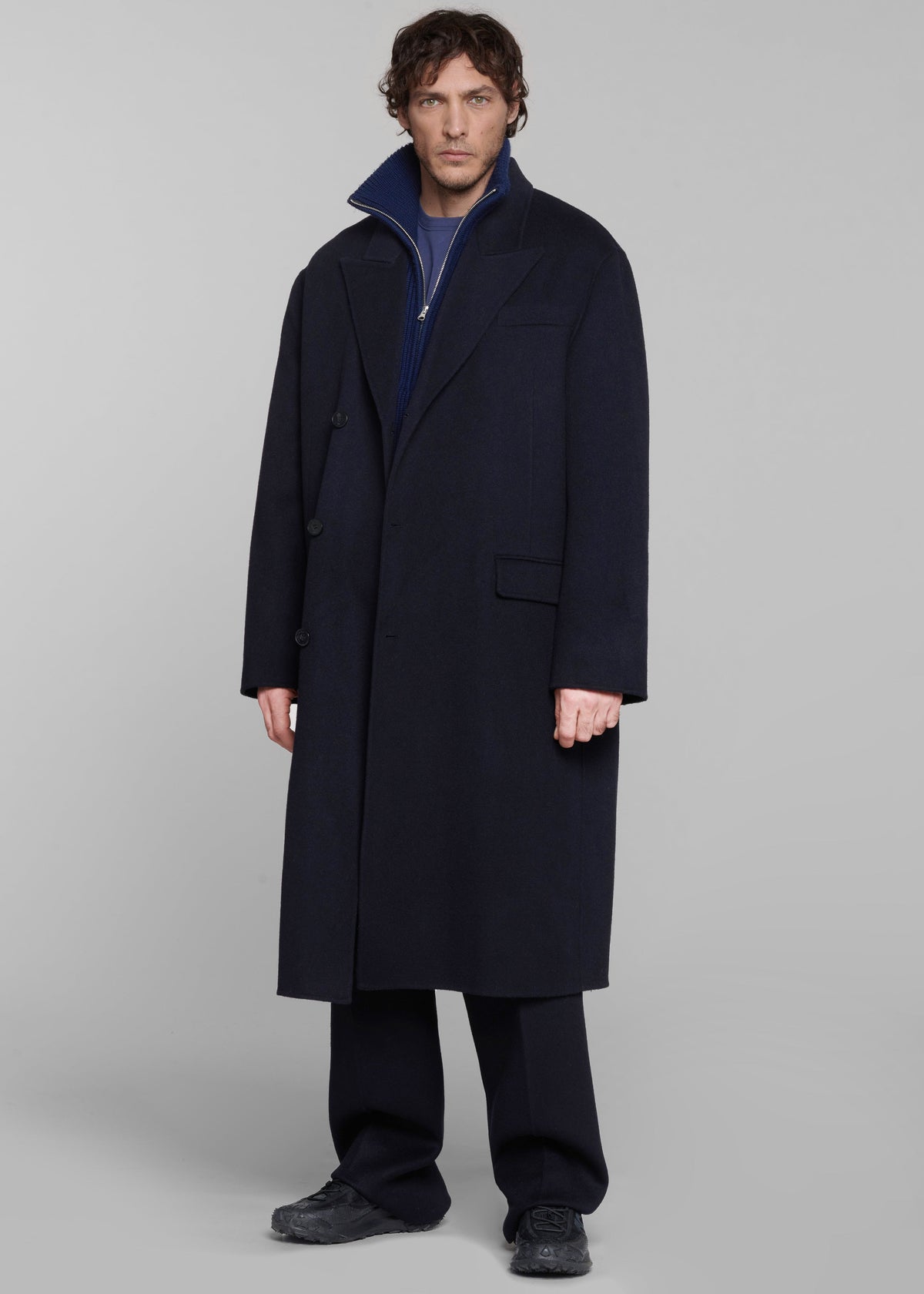 Paxton Wool Coat - Dark Navy β view 1 of 9
