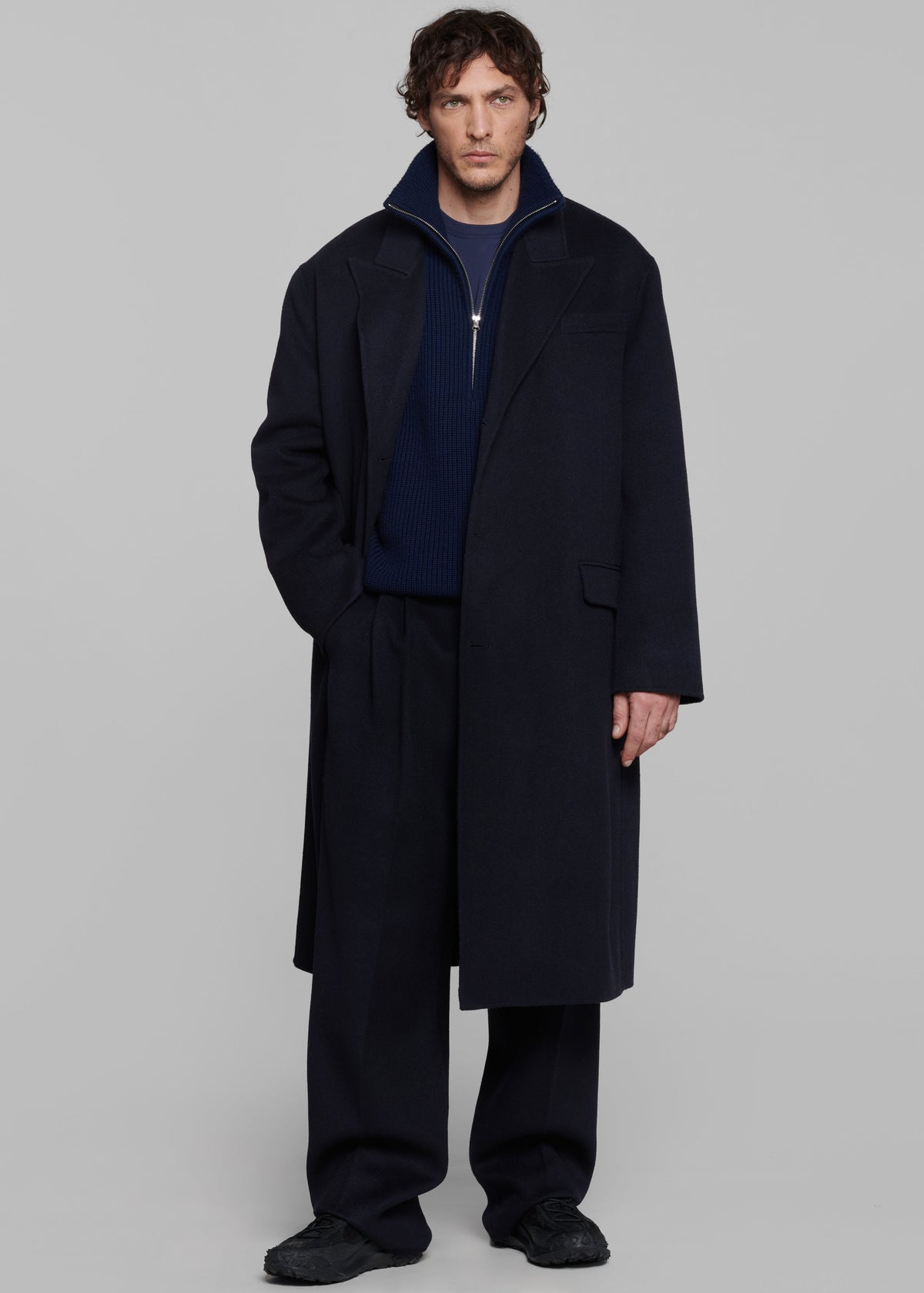 Paxton Wool Coat - Dark Navy β view 4 of 9