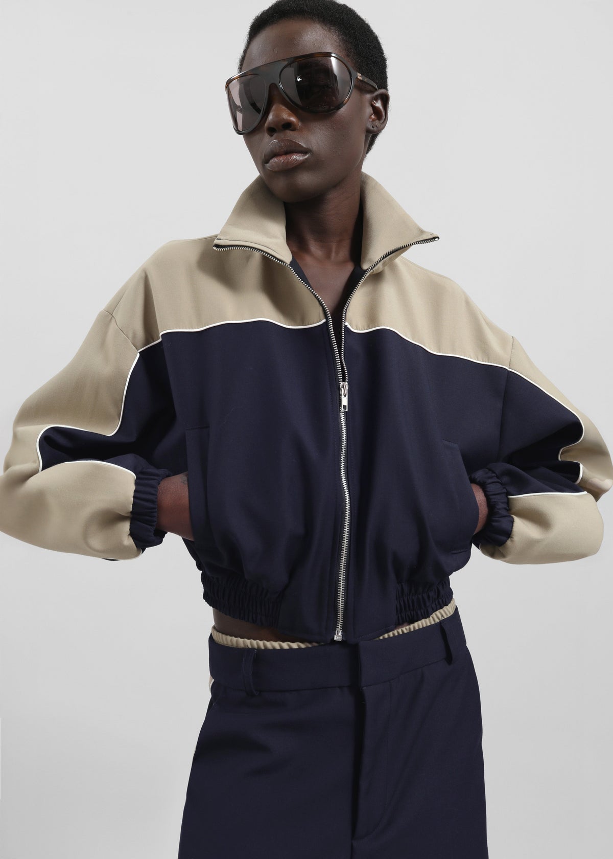 Penally Cropped Jacket - Navy β view 9 of 11
