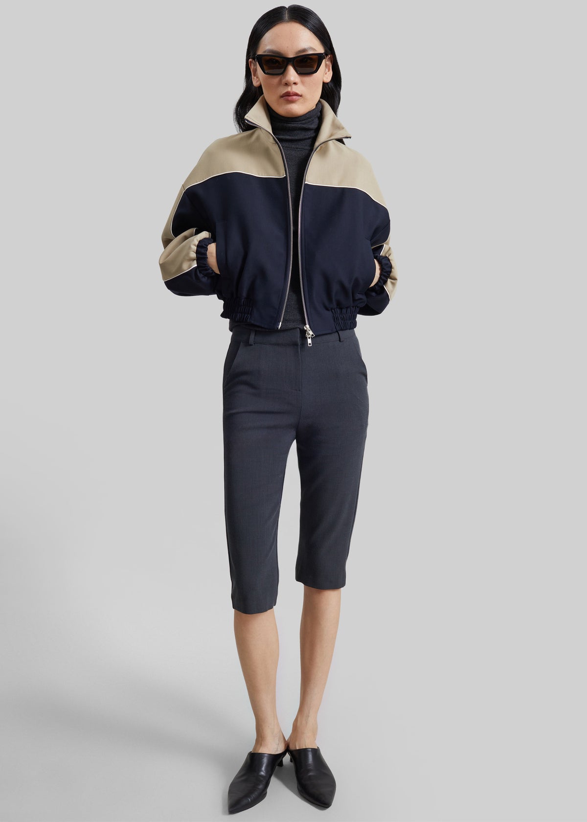 Penally Cropped Jacket - Navy β view 4 of 11