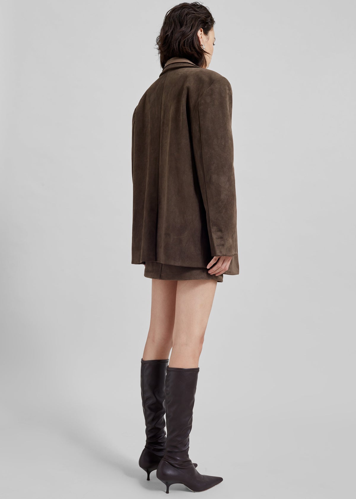 Peoria Faux Suede Blazer - Brown β view 12 of 13