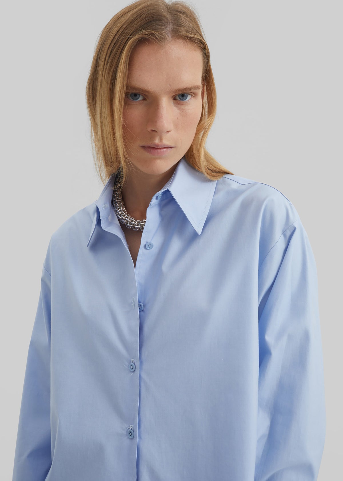 Peri Cotton Shirt - Light Blue β view 3 of 8