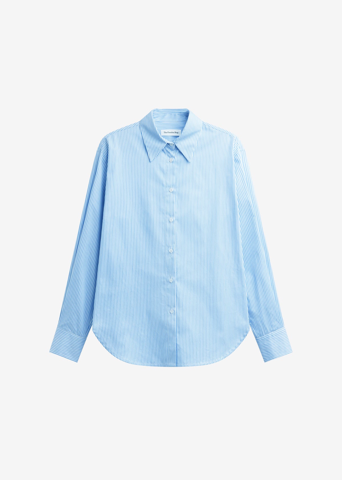 Peri Cotton Shirt - White/Light Blue β view 9 of 9