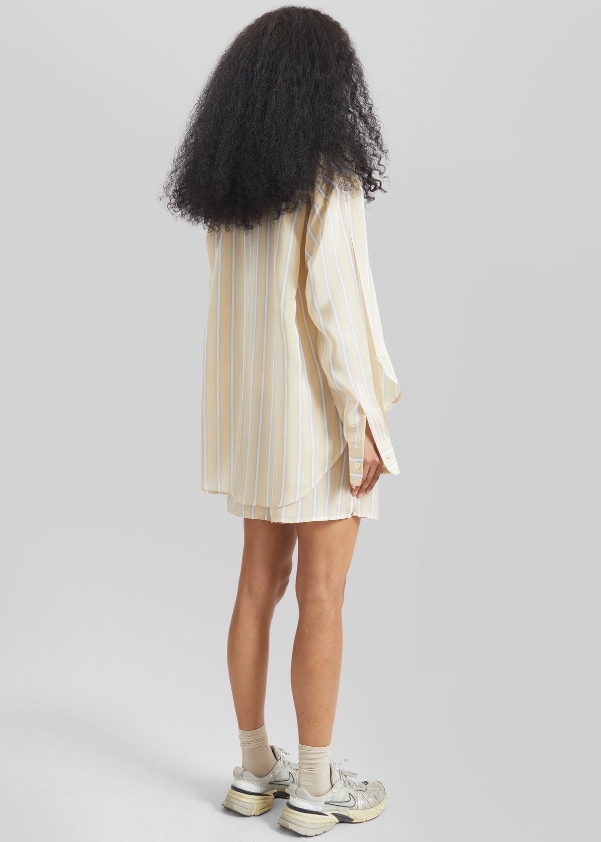 Peri Fluid Shirt - Yellow/White Stripe β view 6 of 7